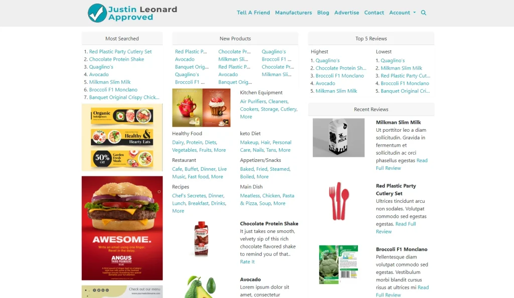 Laravel PWA Food Review Web Application